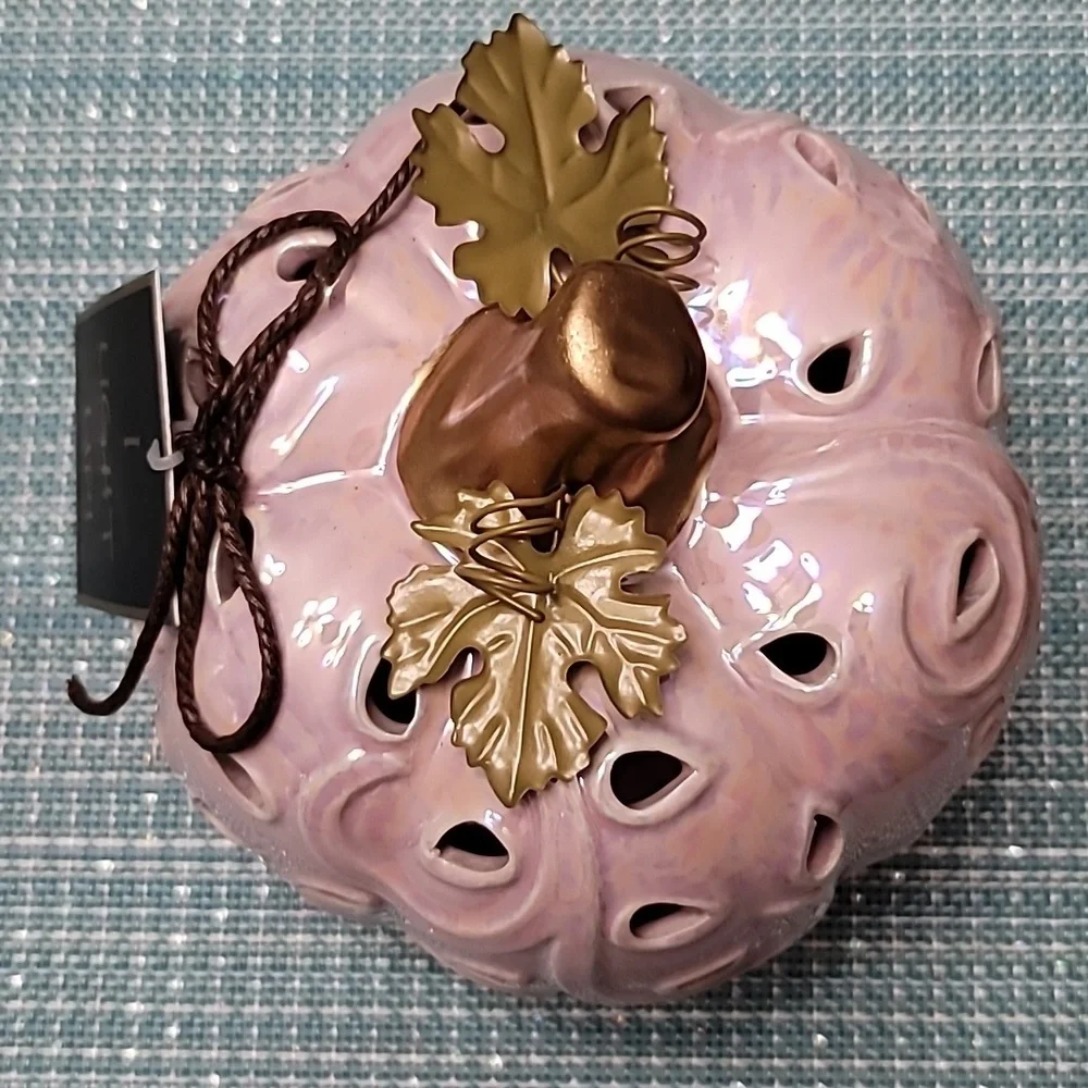 Artisan Pumpkin, Pink Iridescent light up, NWT - Picture 2 of 6